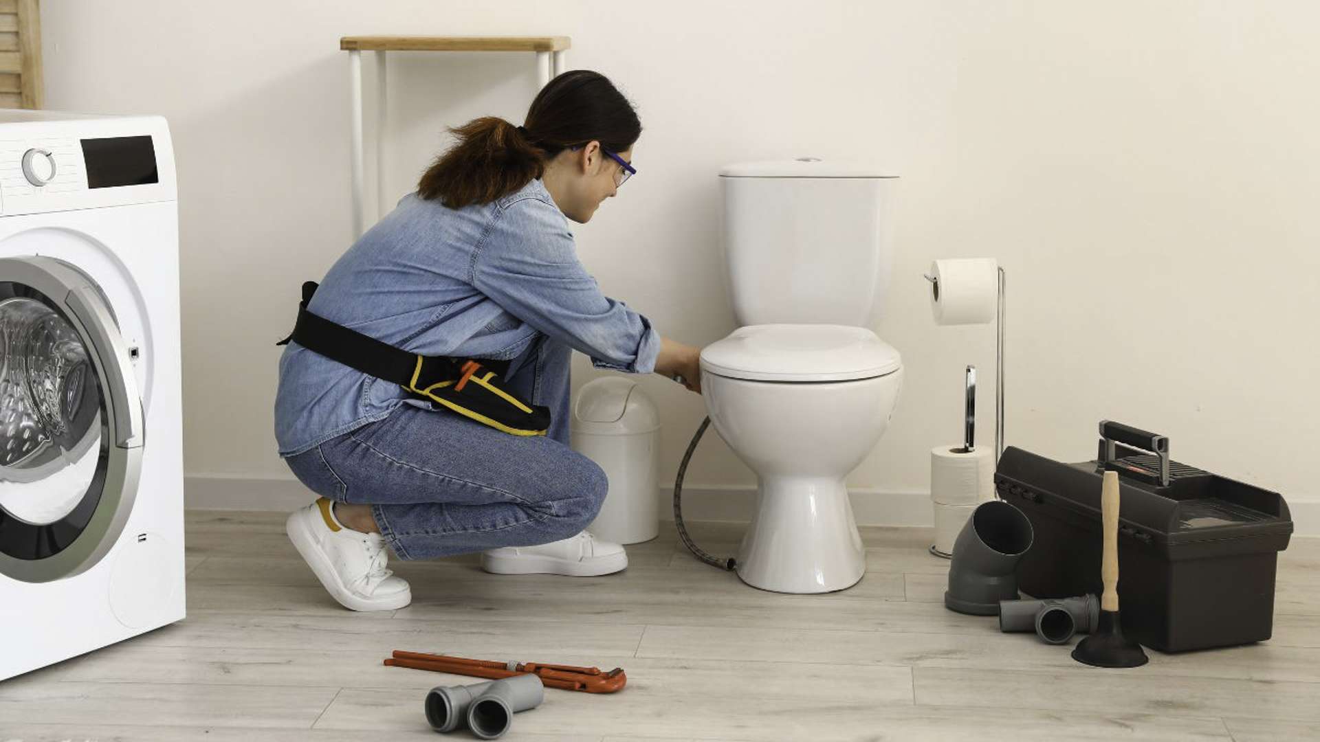 Su tesisatçı kadın